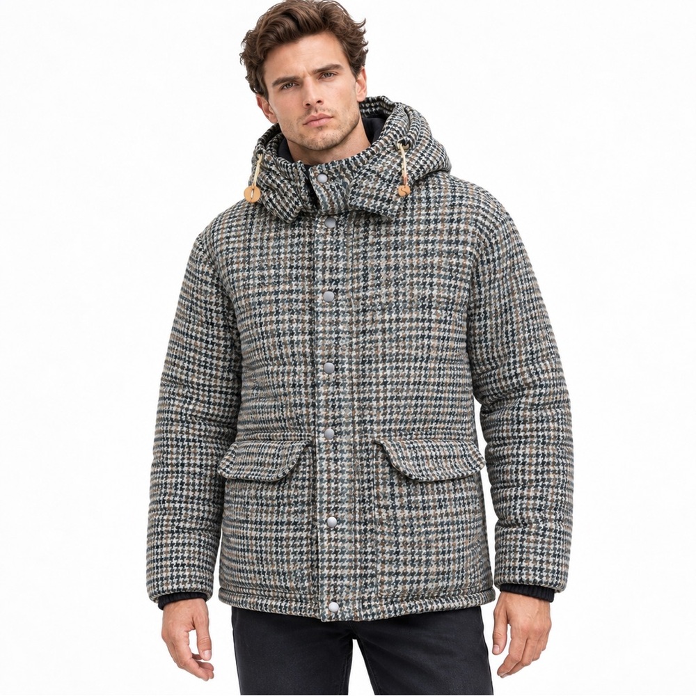 The North Face Purple Label X Harris Tweed Down Wool Jacket